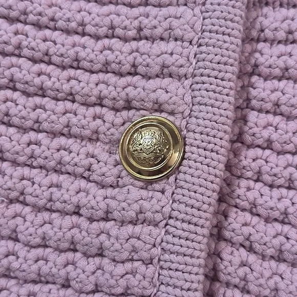 NEW Ba&sh Bash Gaspard Tweed Cardigan Jacket In Purple Lilac | size  2 / M - Picture 13 of 13